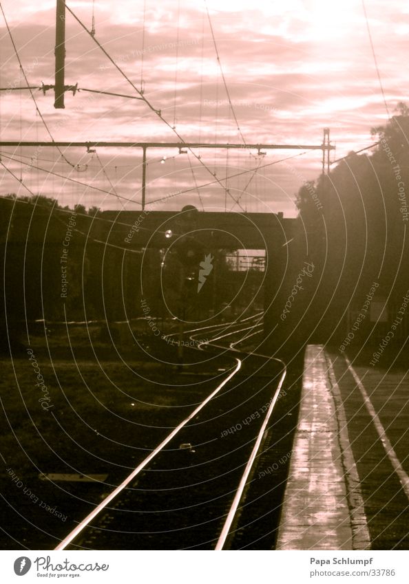 Endstation Williamstown Melbourne Australien Gleise Nachmittag heiß Physik Eisenbahn schül Wärme