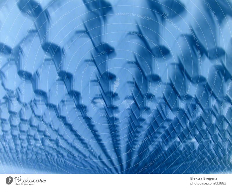 Eierkartons abstrakt Fototechnik Perspektive Linie blau räumlich