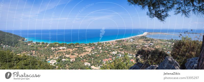 Strand Agios Ioannis auf der Insel Lefkada Landschaft blau im Freien Meereslandschaft Natur übersichtlich schön Himmel malerisch Panorama Hintergrund MEER