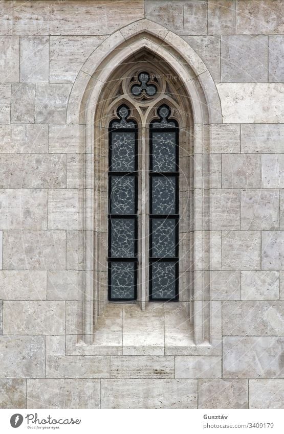 Gotisches Fenster1 gotisch Architektur Kirche Religion Detailaufnahme Kathedrale alt Stein Gebäude mittelalterlich Glas religiös dekorativ Stil Europa