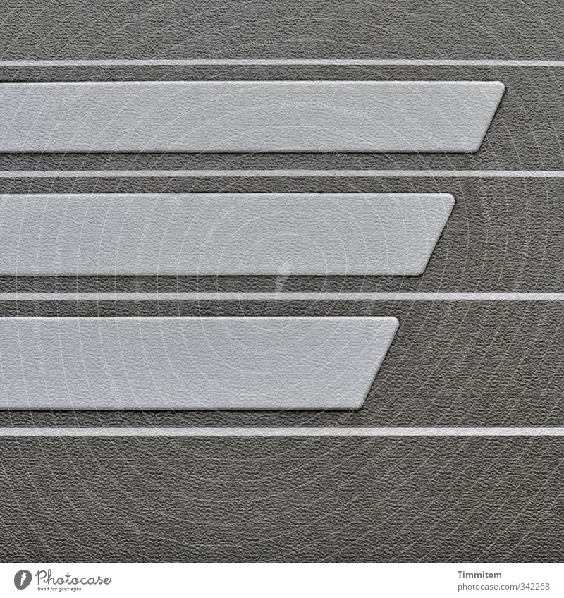 3,4 und 5. Linie Streifen Blick ästhetisch einfach grau weiß Gefühle Klarheit Sauberkeit Beschichtung Schwarzweißfoto Kunststoff Außenaufnahme Menschenleer