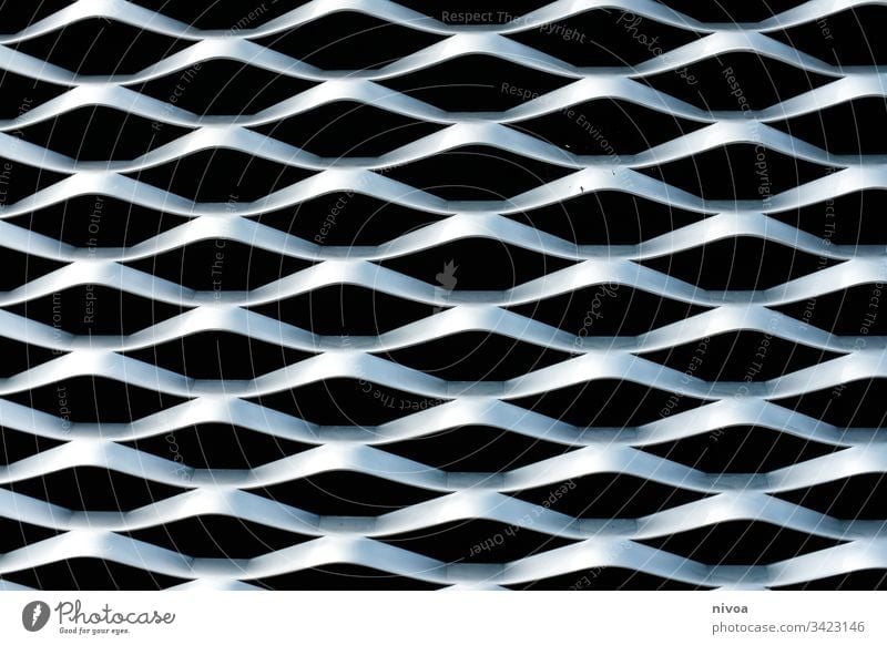 Struktur Gebäudefassade Strukturen & Formen struktur Fassade verkleidung der fassaden Architektur Muster schwarz silber Metall Wabenmuster Wellen Wellenform