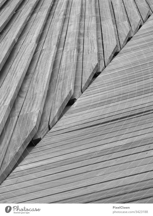 Gehweg und Treppe Holzboden Kreativität aufbringen Struktur Detailaufnahme Strukturen & Formen