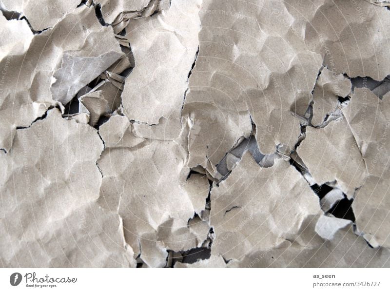 Papp-Struktur Pappe Wellpappe Papier Verpackungsmaterial zerdrückt Muster Strukturen und Formen kaputt Farbfoto Menschenleer Strukturen & Formen Nahaufnahme