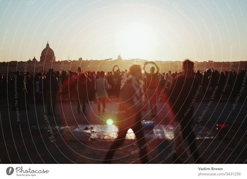 Sonnenuntergang in Rom Menschen rilm