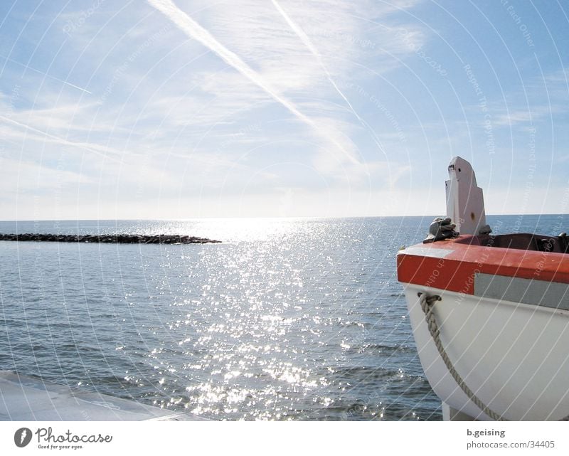 Neuwerk02 Wasserfahrzeug Meer Schifffahrt Nordsee glänzend Sonne