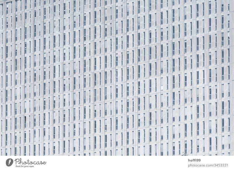Monotone Fensterfassade Hochhaus Fassade Hochhausfassade Bürogebäude Architektur Glasfassade Linie Ordnung stagnierend Surrealismus Symmetrie Design Bankgebäude