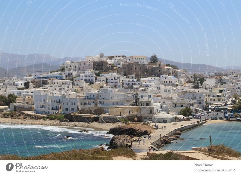 Naxos, kykladische Inseln Außenaufnahme Griechenland Meer Tourismus Sommer Ferien & Urlaub & Reisen Strand Mittelmeer Landschaft Sommerurlaub