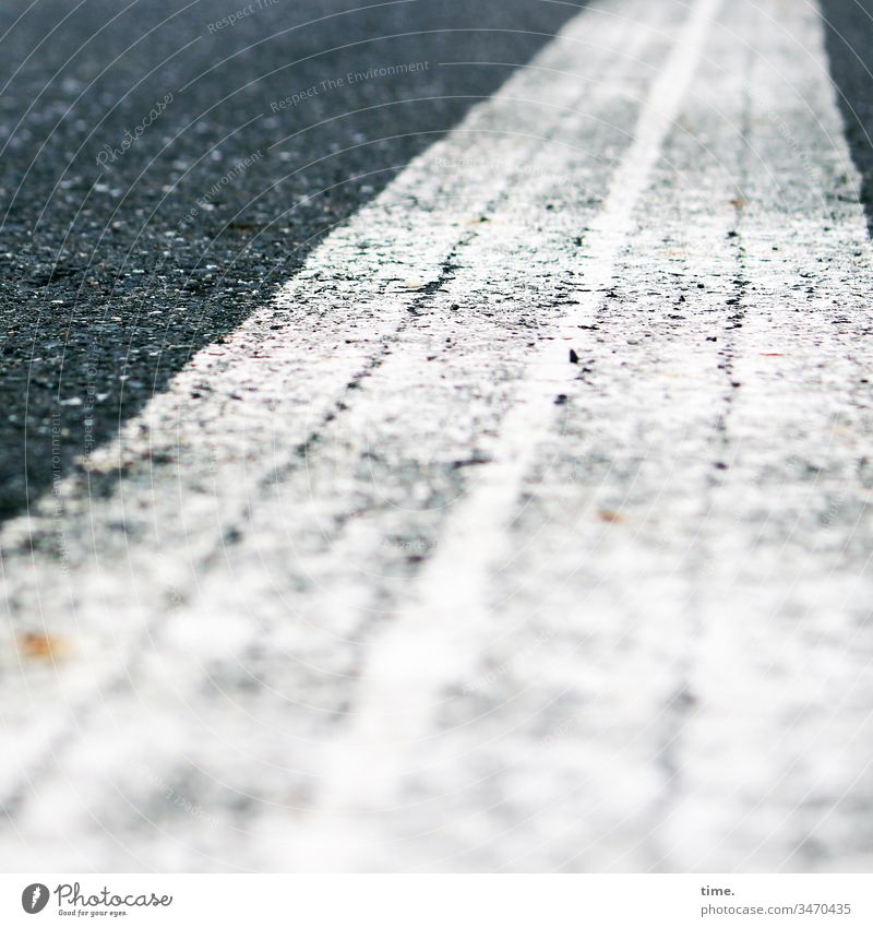 Lebenslinien #132 asphalt teer farbe perspektive flucht hart beton markierung weg landebahn flugplatz