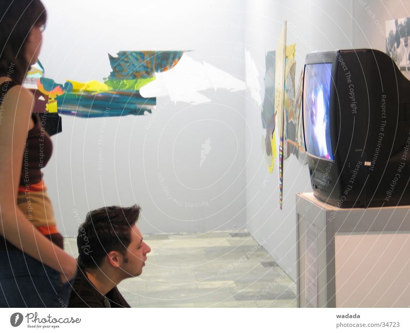 Art-Moscow Exhibition Freizeit & Hobby Fernsehen Video Art Man Watching Screen Kunst