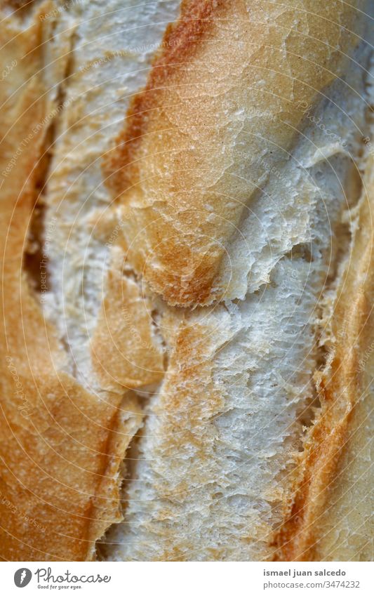 Laib Brot Lebensmittel Bäckerei Baguette Brotlaib frisch gebacken weiß braun Frühstück Kruste vereinzelt Mahlzeit Mehl Weizen Gesundheit Gebäck Nahaufnahme