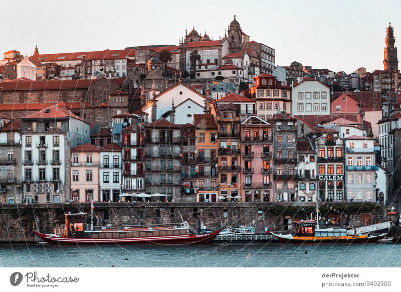 Blick auf den Douro und die Altstadt von Porto im Norden von Portugal Natur Umwelt Küste Gefühle Einsamkeit grau trist Gedeckte Farben Zentralperspektive