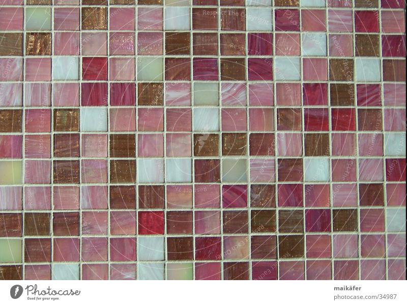 Mischung in rosé Mosaik Raster rosa beige braun glänzend Licht Handwerk Stil Architektur Bisazza Fuge Fliesen u. Kacheln Kontrast