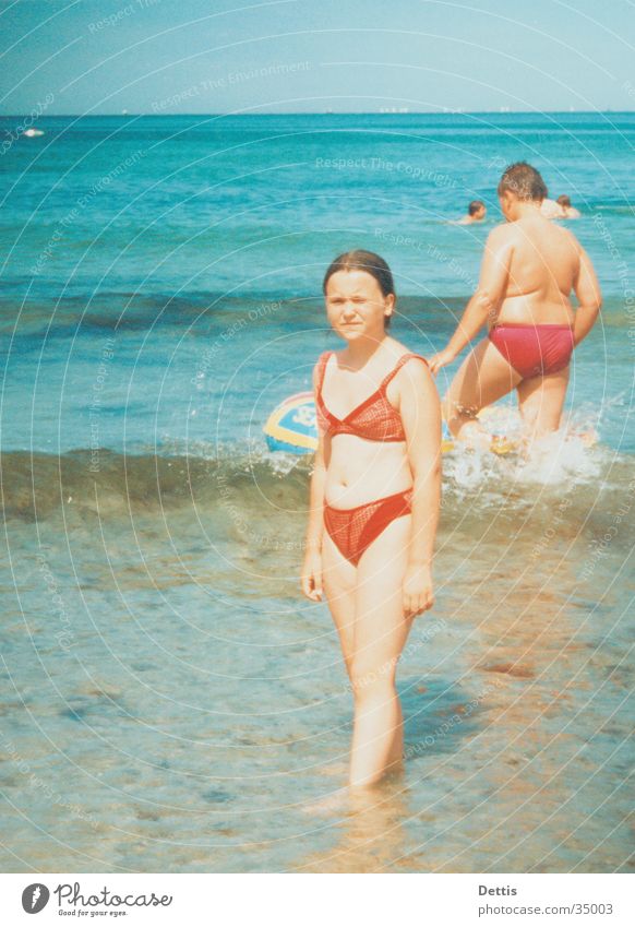Nicole an der Ostsee Kind Strand Mensch Schwimmen & Baden Wasser Sand Freude Sonne