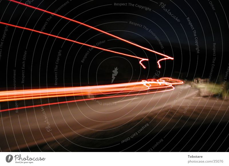 LKW bei nacht Lastwagen Nacht Geschwindigkeit Licht Langzeitbelichtung lang Fototechnik