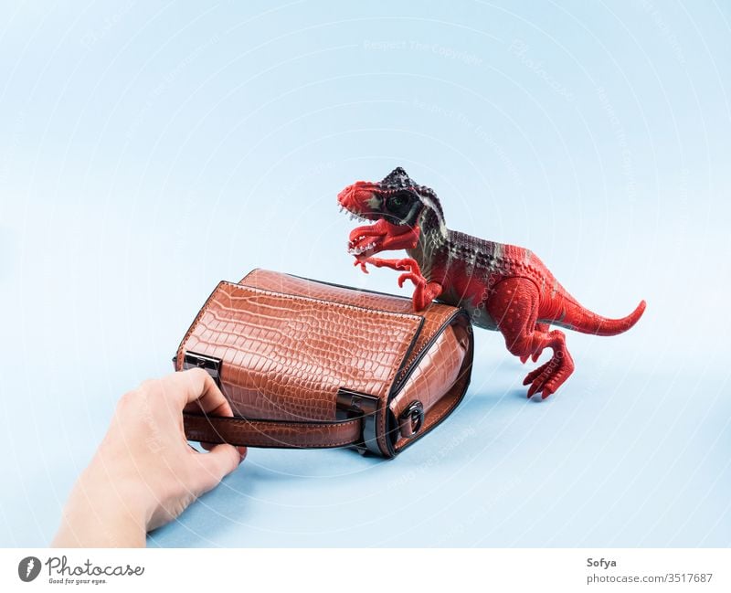 Wütendes Dinosaurierspielzeug und Damenhandtasche Mode Frau kaufen Sale Reptil Accessoire Handtasche Tasche Umhängetasche klein Begierde Laden wütend Wahnsinn