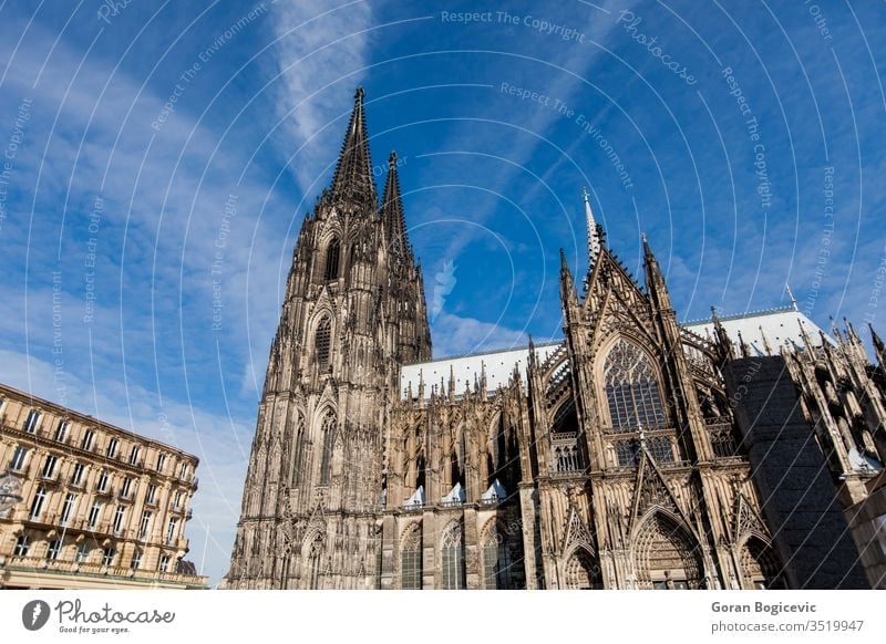 Kölner Dom Europa Deutschland Architektur Kirche Kathedrale Religion gotisch Historie Turm reisen berühmt Wahrzeichen katholisch dom Europäer christian Gebäude
