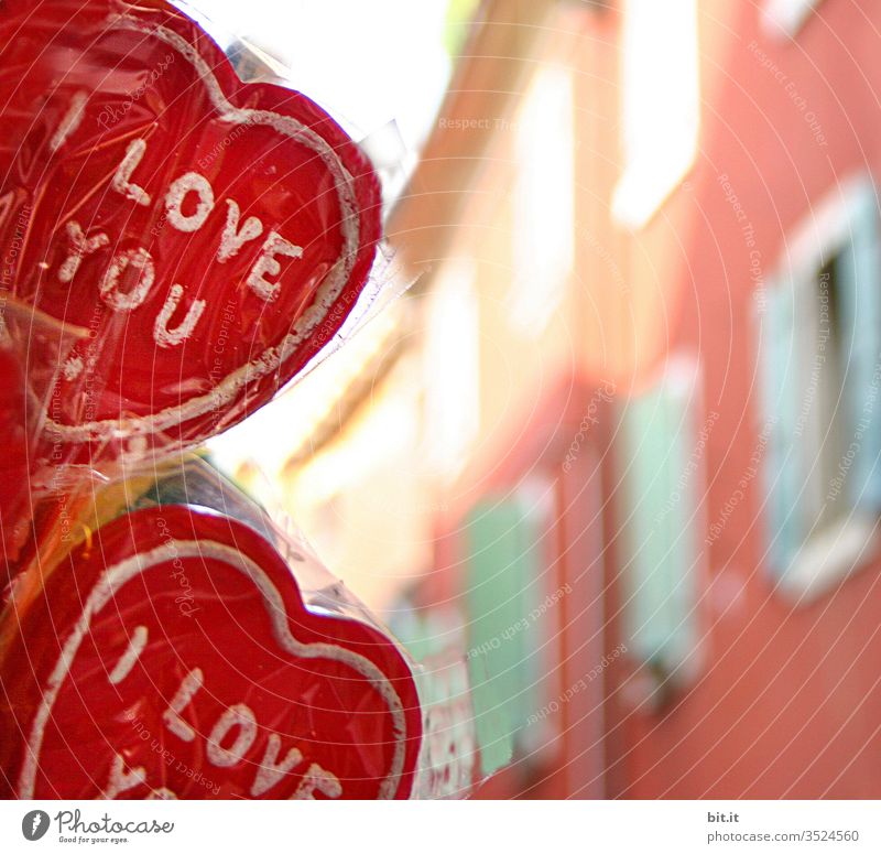 Für HELGI & INI Liebe Herz rot love bunt Schriftzeichen Buchstaben verliebt Geschenk Gefühle Valentinstag Feste & Feiern Dekoration & Verzierung