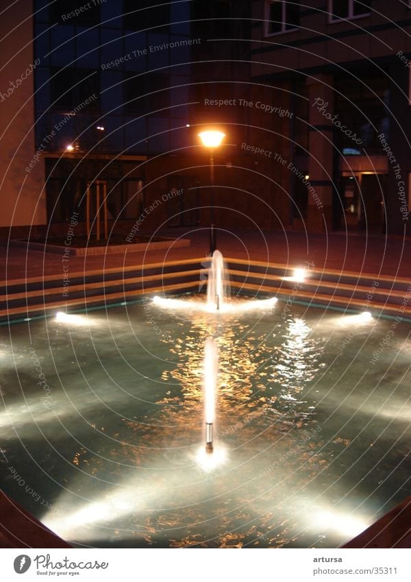 Lights Nacht Wasserfontäne Architektur