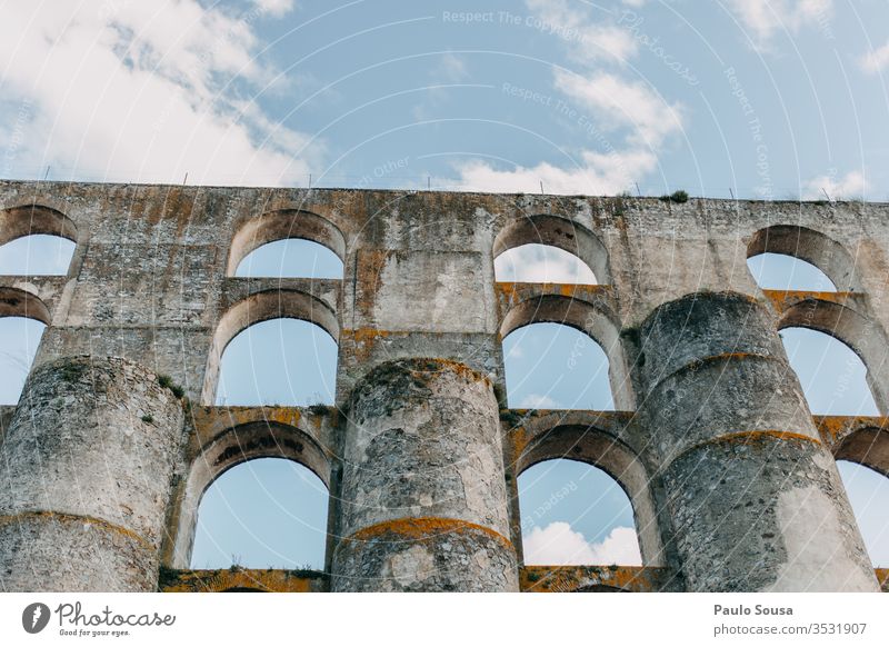 Altes Aquädukt unesco Weltkulturerbe UNESCO-Weltkulturerbe Portugal Alentejo Elvas Ferien & Urlaub & Reisen Tourismus Außenaufnahme Wahrzeichen Farbfoto Erbe