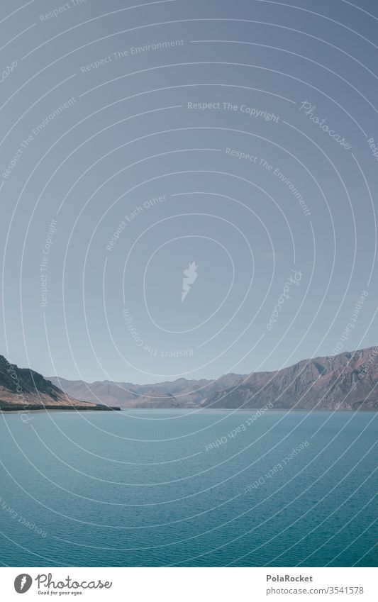 #As# Neuseeland 2D Neuseeland Landschaft See Seeufer Bergsee Seeküste Seebrücke Wasser Wasseroberfläche blau Idylle grafisch Außenaufnahme Berge u. Gebirge