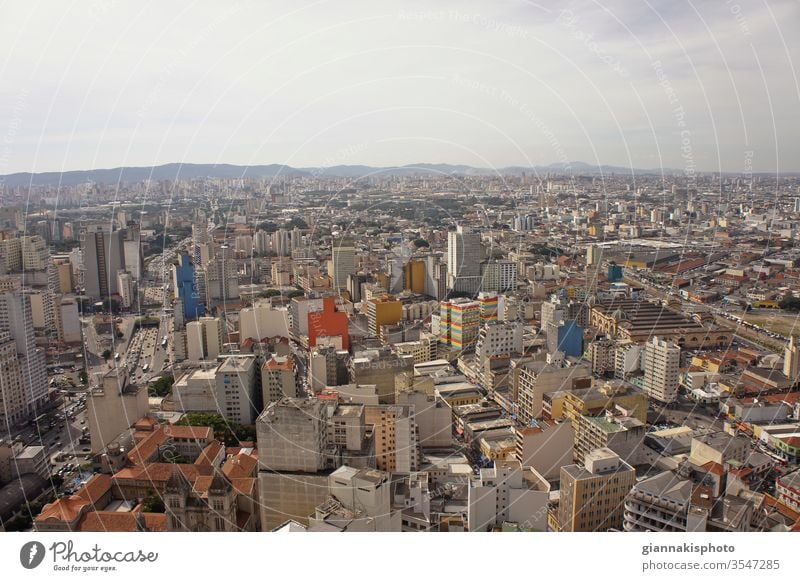 Stadtansicht, Sao Paulo, Blick vom Edifício Altino Arantes Großstadt amerika sonnig Landschaft Panorama panoramisch Tag Südamerika Himmel reisen Architektur
