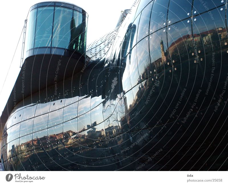 Kunsthaus Graz Reflexion & Spiegelung Bauwerk glänzend Architektur Glas modern Needle