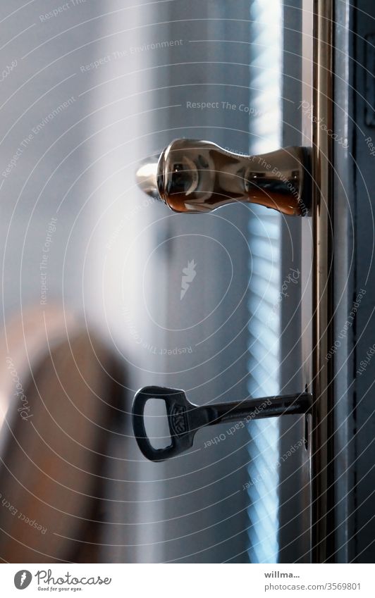 Schlüsselerlebnis Türklinke Wohnungsschlüssel Türschlüssel Messingklinke verschlossen
