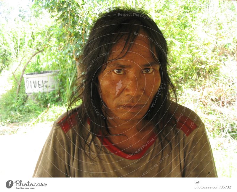 thailand - pai Indianer dreckig ernst Asien Thai Thailand Mann Wildtier Arme