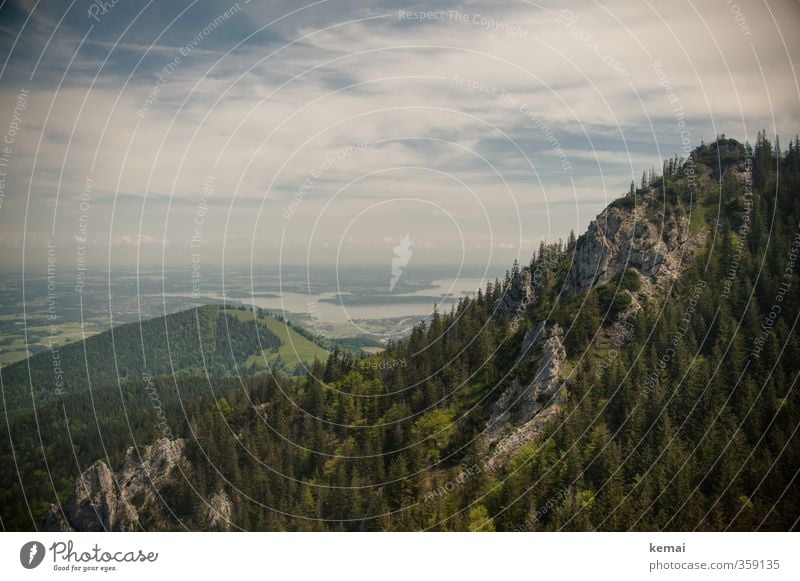 AST6 Inntal | Ausdehnungen Umwelt Natur Landschaft Wasser Himmel Wolken Sommer Schönes Wetter Baum Hügel Felsen Alpen Berge u. Gebirge Gipfel See Chiemsee