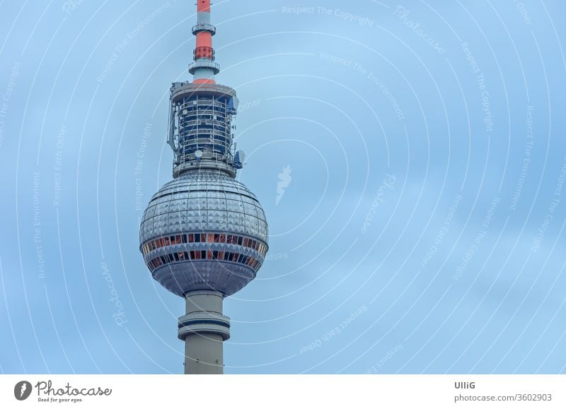 Berliner Fernsehturm Television Fernsehen Turm Sendemast Radio Funk Technologie Funkturm Ostberlin DDR Architektur Wahrzeichen Ostdeutschland Sightseeing