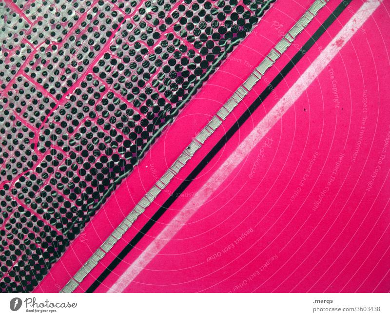 Linien auf Pink pink Metall Punkte Strukturen & Formen alt Verfall Fläche schwarz abstrakt Hintergrundbild