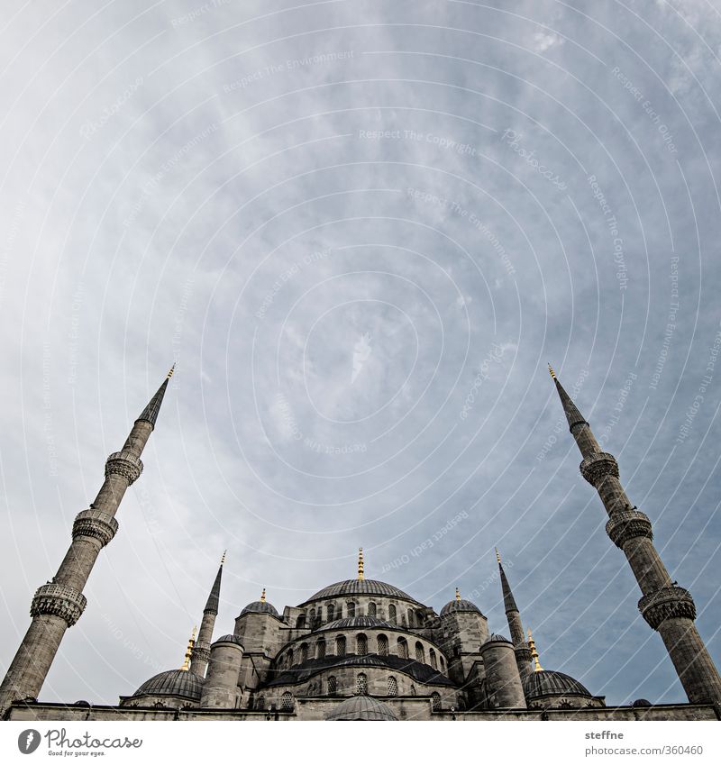 1001 Nacht Himmel Wolken Sommer Schönes Wetter Istanbul Türkei Hauptstadt Stadtzentrum Altstadt Kirche Fassade Sehenswürdigkeit Wahrzeichen Blaue Moschee