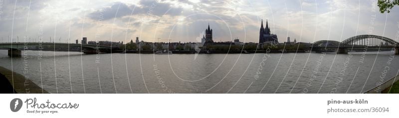 Köln Panorama Panorama (Aussicht) Architektur Rhein Brücke Altstadt groß
