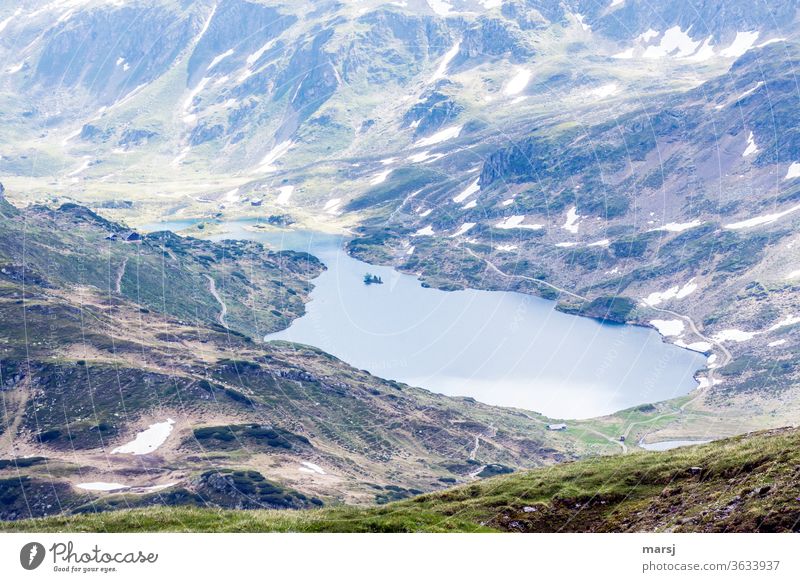 Blick auf die Giglachalm und die Giglachseen. Bergsee Bergwelt Landschaft See wandern Berge u. Gebirge Außenaufnahme Natur Ferien & Urlaub & Reisen Alpen