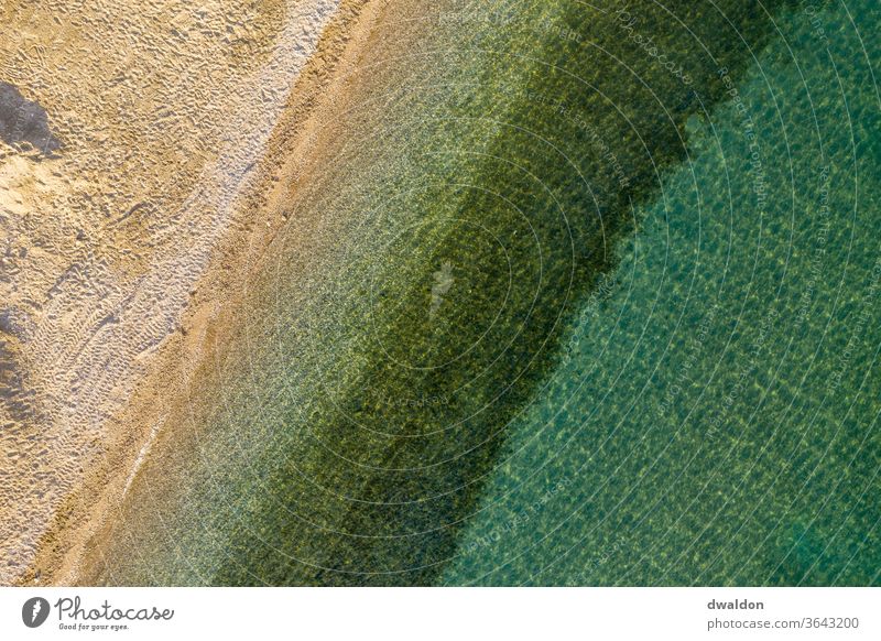 Kroation Sommer - Der Ozean von oben Dröhnen Kroatien Meer DJI Luftaufnahme Antenne Strand Boot Ferien & Urlaub & Reisen Urlaubsfoto Meeresstrand Sand blau