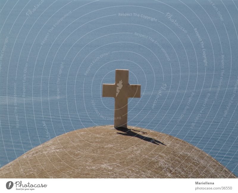 Kruzifix über dem Meer Griechenland Europa Religion & Glaube Insel