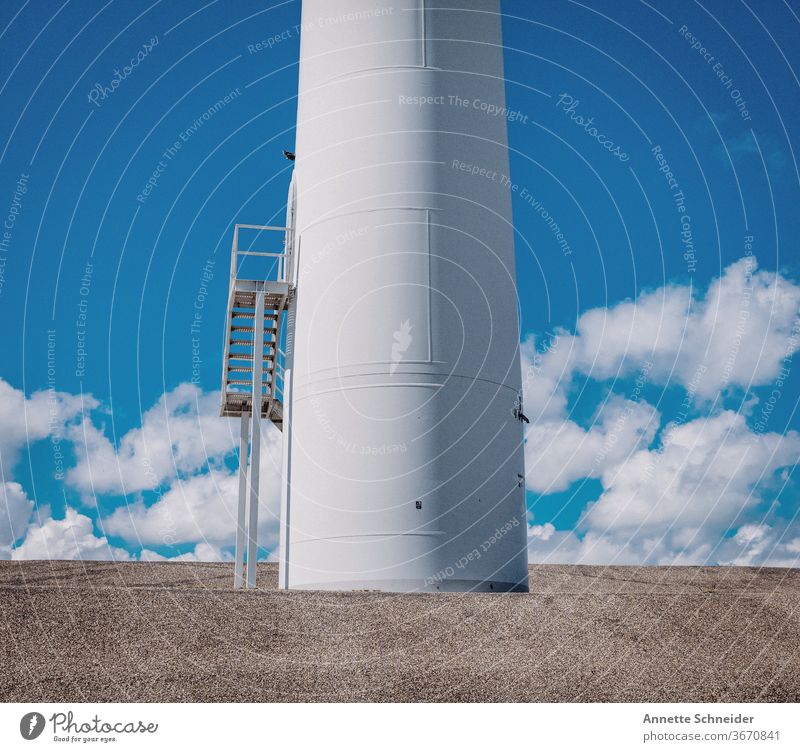 Windrad Windkraftanlage Erneuerbare Energie Himmel Umwelt Außenaufnahme Umweltschutz Elektrizität alternativ Rotor Sauberkeit umweltfreundlich Ressource