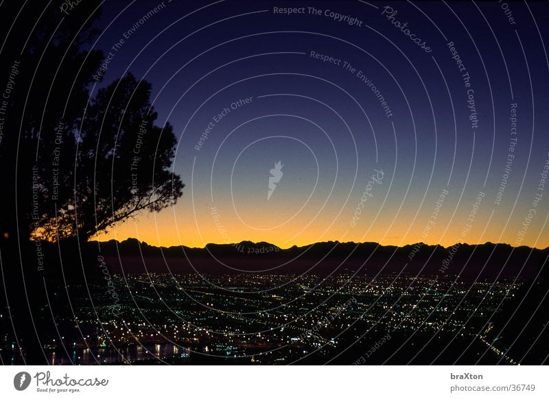 Panorama Afrika Sonnenuntergang Lichtspiel Aussicht Berge u. Gebirge überblicken