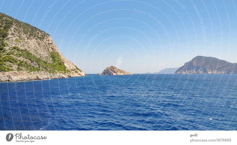 Inseln bei Skopelos insel sporaden Ägäisches meer ozean Meer thessalien Wasser skopelos griechenland felsformation felsig Sommer Reise Tourismus Landschaft