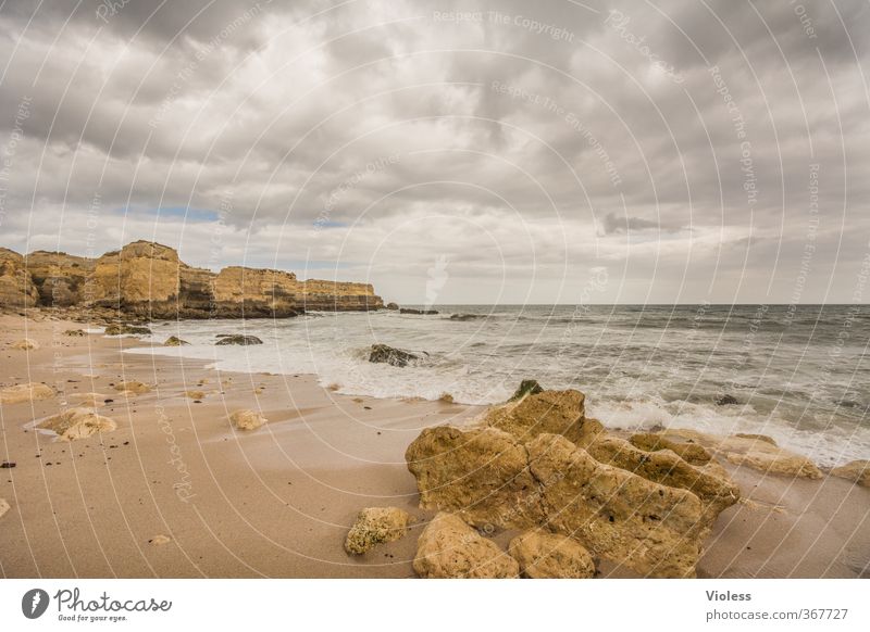 ...stormy day at sea Ferien & Urlaub & Reisen Abenteuer Ferne Freiheit Sightseeing Sommer Strand Meer Wellen bedrohlich Stimmung Fernweh Sturm Wolken Algarve