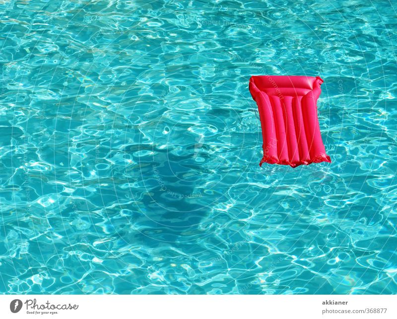 blau vs. pink Urelemente Wasser Sommer hell rosa Schwimmbad Luftmatratze Ferien & Urlaub & Reisen Sommerferien Farbfoto mehrfarbig Außenaufnahme Menschenleer