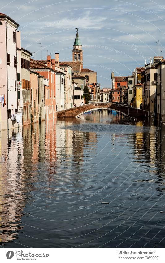 Nah am Wasser gebaut 2 Ferien & Urlaub & Reisen Tourismus Sightseeing Städtereise Sommer Wellen Bucht Lagune Chioggia Venedig Veneto Italien Fischerdorf