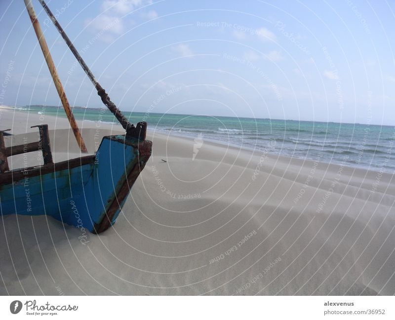 das begrabene schiff Sand Wasserfahrzeug beerdigen Meer Tarifa blau