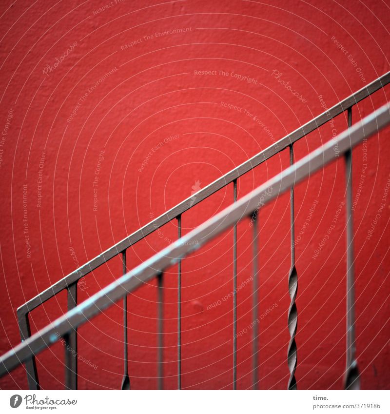 Bochum Stairway metall mauer wand leiter trocken inspiration rot treppe geländer treppengeländer filigran