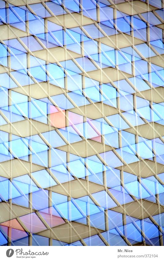 fun house | ut köln | ehrenfeld II Stadt Hochhaus Bauwerk Gebäude Architektur Fassade blau Doppelbelichtung Lifestyle durcheinander Stil Kunst Fenster