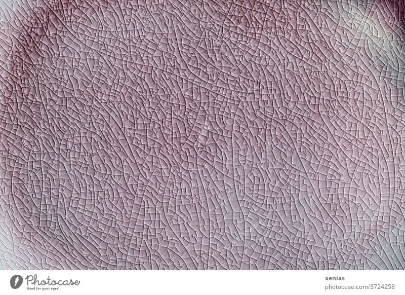 Rosa Hintergrund mit einem Netz aus Sprüngen rosa Hintergrundbild Krakelee Risse Bruch Textur Muster rissig Steinzeug Keramik Töpferware Strukturen & Formen