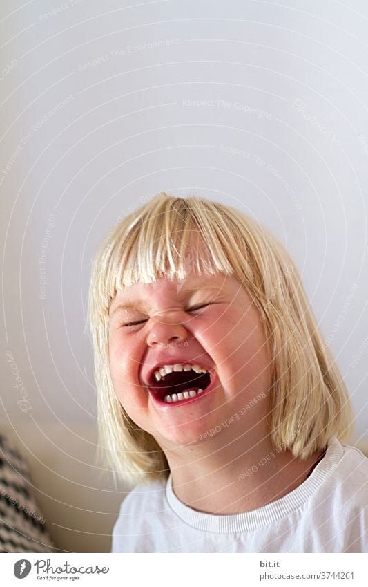 Dynamisch I Lachen bis in die Augen Kind Kindheit witzig Mädchen lachen Glück Freude Fröhlichkeit Mensch Lebensfreude Kleinkind Zufriedenheit Gefühle