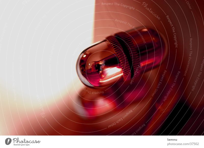 Der Lichtknopf Reflexion & Spiegelung Makroaufnahme rot Dinge rund Oval obskur