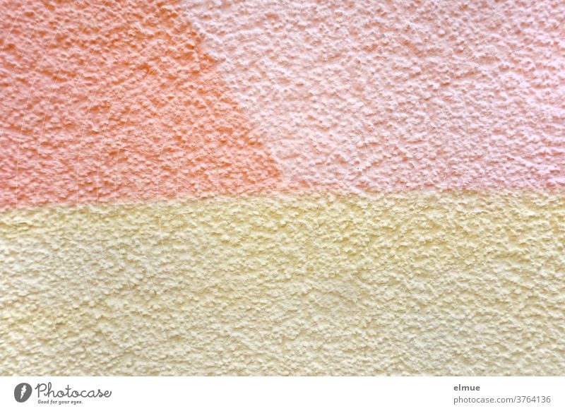 grauer Putz war gestern - farbiger Putz macht den Tag fröhlicher Wand Anstrich Farbe Struktur Strukturen & Formen Mauer Hintergrund stimmungsaufhellend Pastell